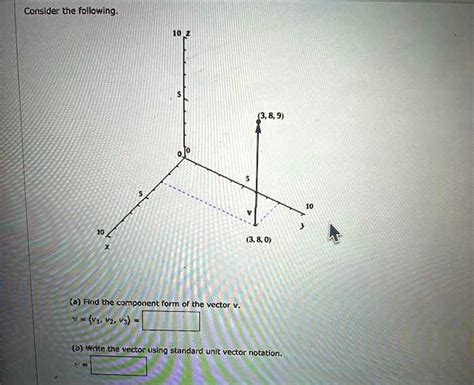 Solved Consider The Following 389 5 10 380 Afind The Component Form Of The Vector