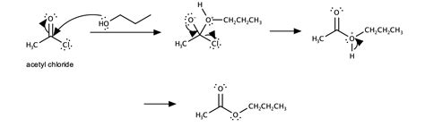 Formulate a mechanism for the reaction of acetyl chloride wi | Quizlet