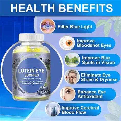 Advanced Lutein Eye Gummies 60 Counts Vegan Gummy Eye Health Supplement