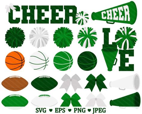 Cheer Bow Clipart Green