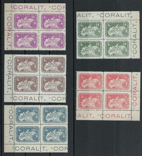 Italie Complete Set In Block Of Four Sheet Corner Catawiki