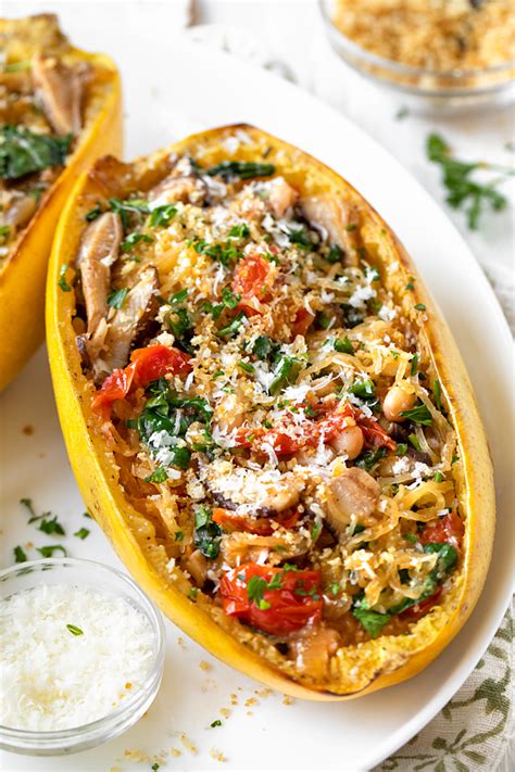 Spaghetti Squash With Sauteed Veggies The Cozy Apron