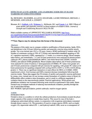 Fillable Online Libres Uncg EFFECTS OF ACUTE AEROBIC AND ANAEROBIC