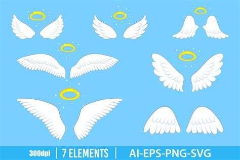 Angel Wings Clipart Set Graphic by Emil Timplaru Store · Creative Fabrica