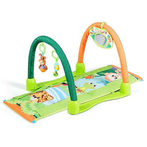 Topbuy 4 In 1 Baby Activity Game Play Mat Activity Center W 3 Hanging