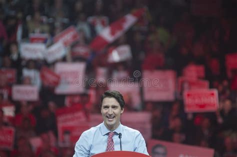 Justin Trudeau Election Rally Editorial Photography - Image of ...