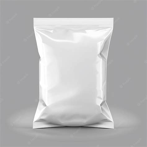 Premium Photo Plastic Bags Foil Chips Packet Mockup Generative Ai