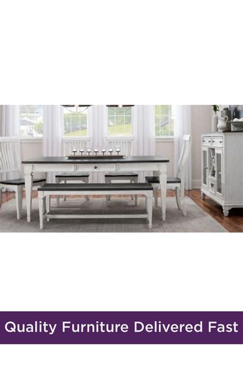 Shelby Pc Dining Set W Bench White Dining Set Dining Set Dining