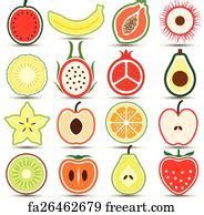 Free Art Print Of Papaya Or Papaw Set Hand Drawn Fruits Papayas On