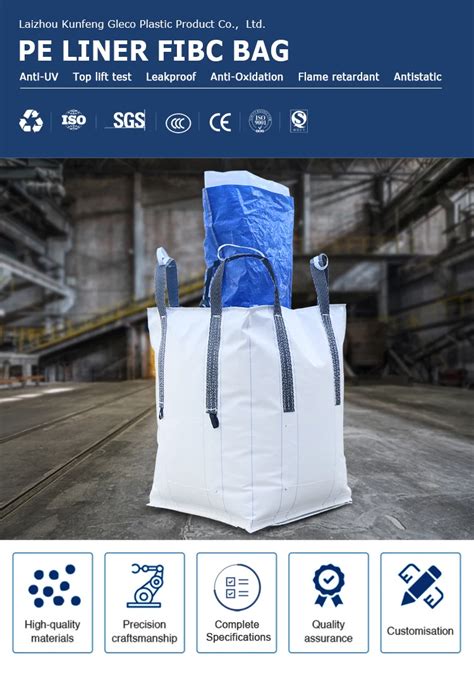 Polypropylene 1000kg Capacity Flour Big Bag 1 Ton Flour Bulk Bag Pe