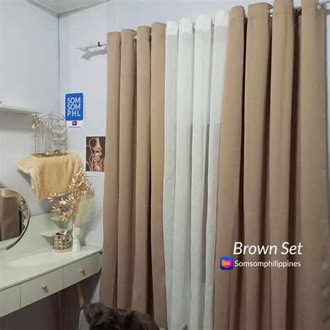In Set Blackout Curtain Shades Of Nude Lazada PH