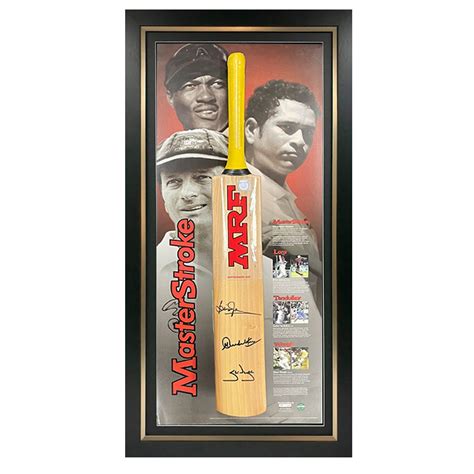 Steve Waugh Brian Lara And Sachin Tendulkar Signed And Framed Limited