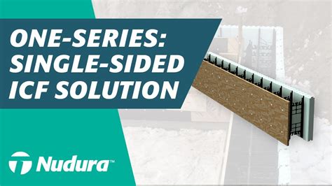 The Nudura One Series Single Sided ICF Solution YouTube