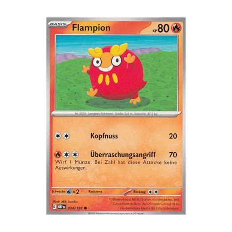 Flampion 034 197 Obsidianflammen Pokemon Karte günstig kaufen