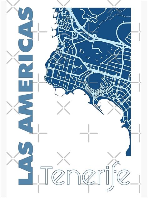 " Las Americas Tenerife Map" Poster for Sale by DesignsTenerife | Redbubble