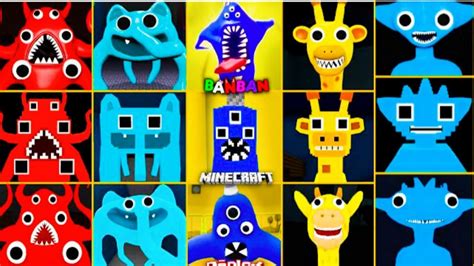 GARTEN OF BANBAN 4 ALL JUMPSCARES Vs MINECRAFT Vs ROBLOX NABNAB