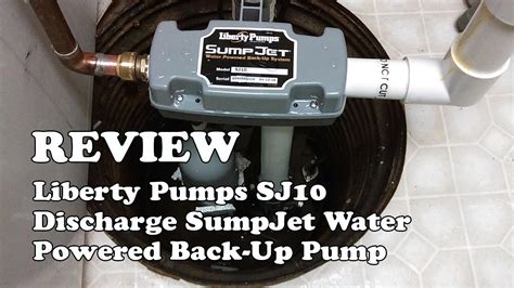 Review Liberty Pumps Sj10 Discharge Sumpjet Water Powered Back Up Pump