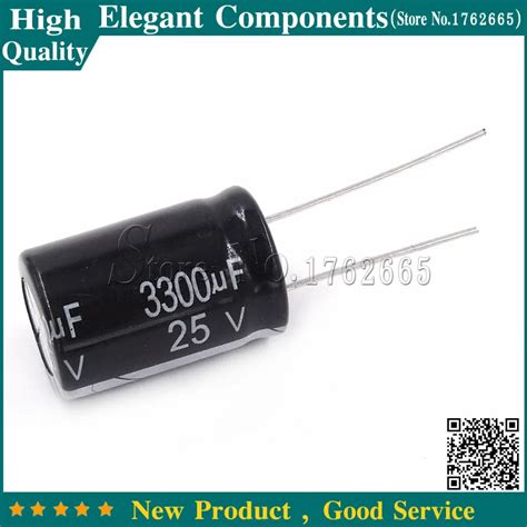 5PCS 25V 3300UF 25 V 3300 UF Aluminum Electrolytic Capacitor Size 16