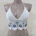 White Crochet Bikini Topcrochet Festival Top Etsy