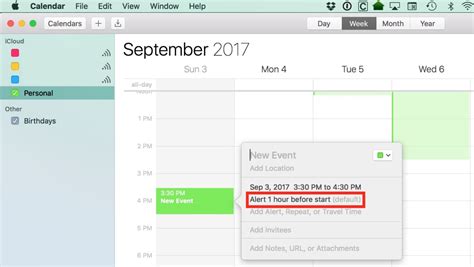How to Change the Default Calendar Alerts on Your Mac