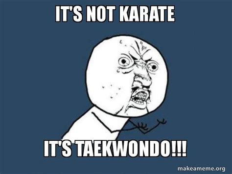 When People Cant Ever Remember What Martial Art You Do Taekwondo