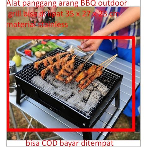 Jual Alat Panggang Arang Bbq Outdoor Grill Bisa Di Lipat X X