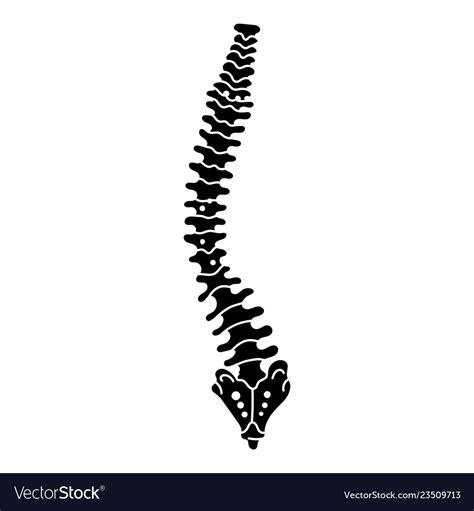 Spine Icon Simple Style Royalty Free Vector Image