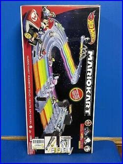 Car Track Set New Hot Wheels Mario Kart Rainbow Road Raceway Track
