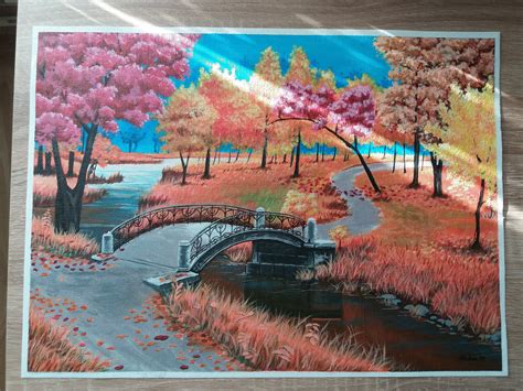 Autumn Acrylic Painting Alechancreations Wall Art for Living Room ...