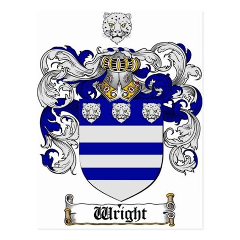 Wright Coat of Arms / Wright Family Crest Postcard | Zazzle.com