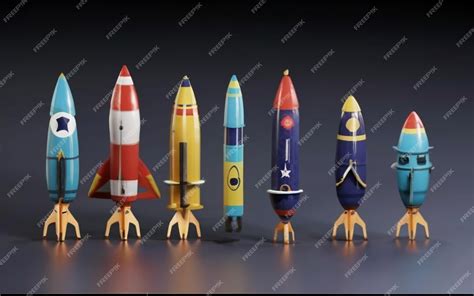 Premium AI Image | Flat cruise missile collection Set of combat weapons ...