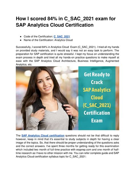 Ppt C Sac Success Story And How To Crack Exam On Analytics Cloud