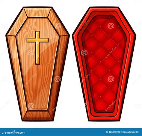 Vector Coffin On White Background Stock Vector Illustration Of Peace