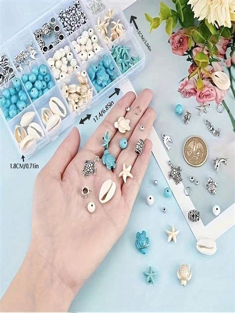 Compartment Kit Diy Handmade Jewelry Making Set Beads Stars