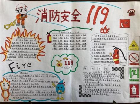 幼儿消防主题手抄报 安全主题手抄报 普车都