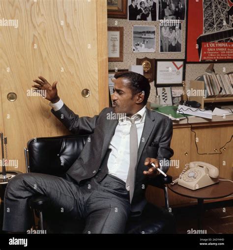 Sammy Davis Jr 1925 1990 American Singer Musician Dancer Actor Pictured Here In His Office