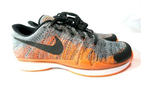 Nike Zoom Vapor Flyknit Tennis Court Orange Shoes 885725 003 Mens Size