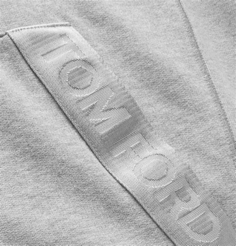 Tom Ford Oversized Logo Trimmed M Lange Fleece Back Cotton Jersey Zip