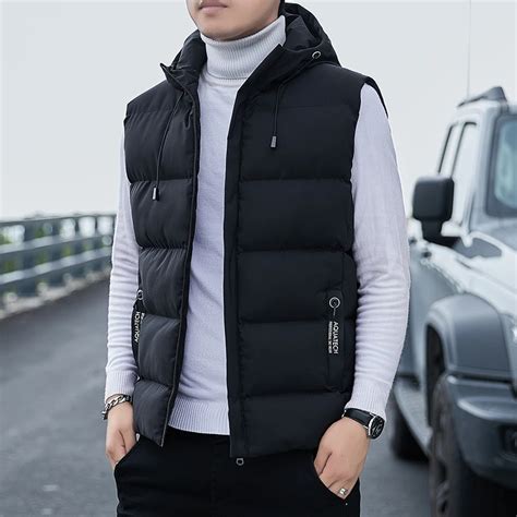 Men Sleeveless Jacket Winter Ultralight Down Vest Male Slim Warm