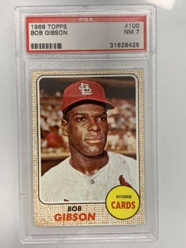 Topps Bob Gibson St Louis Cardinals Hof Psa Nm Ebay