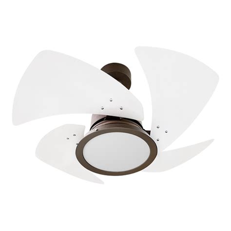 Ventilador De Teto Venti Delta Tornado Led 4 Pás Marrom Branco 6000K