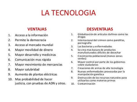 La Tecnologia Ventajas Y Desventajas Y Conclusion Yulissa Velasquez