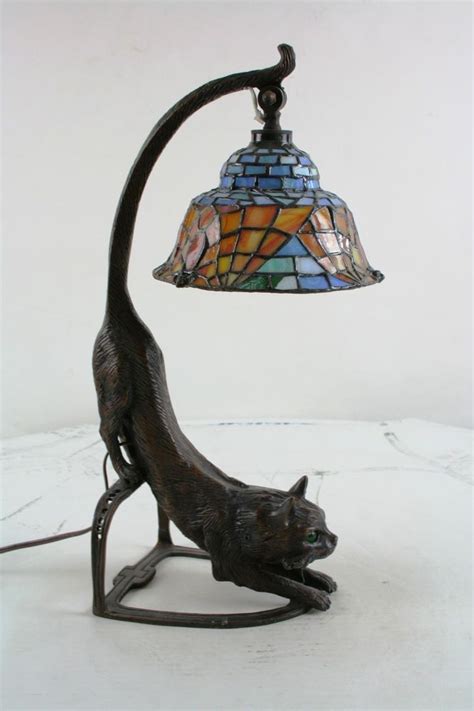 Stained Glass Cat Lamp Foter