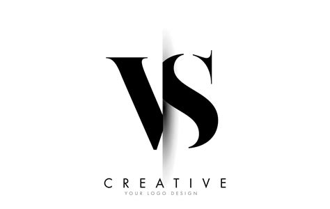 VS V S Letter Logo with Creative Shadow Cut Design. 5040215 Vector Art ...