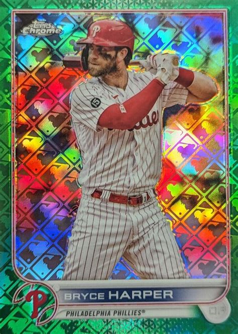 Bryce Harper Topps Chrome Logofractor Edition Green Price