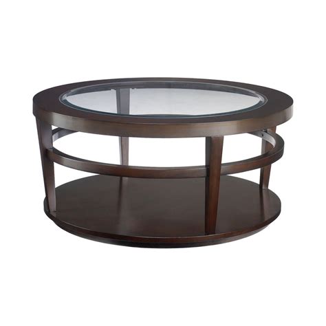 Hammary Urbana Glass Top Round Cocktail Table Beyond Stores