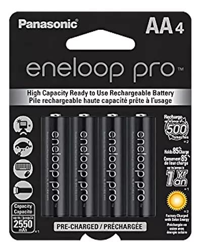 Pilha Recarregável Aa Panasonic Eneloop Pro Bk 3hcca Cilíndrica Kit