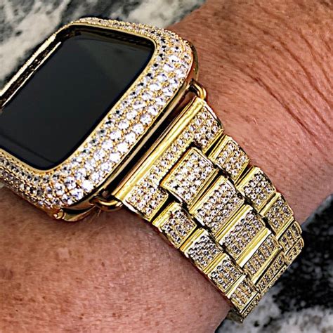 High End All Lab Diamond Apple Watch Band And Or Lab Diamond Etsy