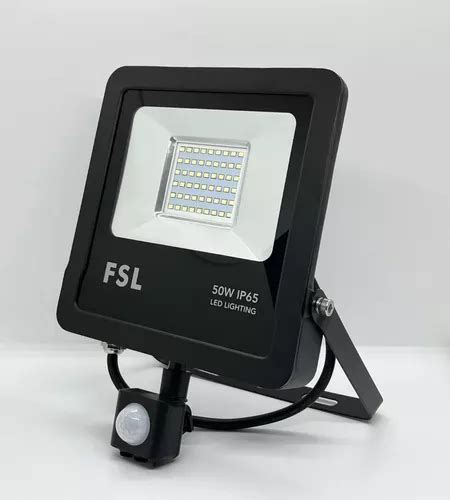 Foco Proyector Reflector Con Sensor De Movimiento 50w Fsl En Venta En