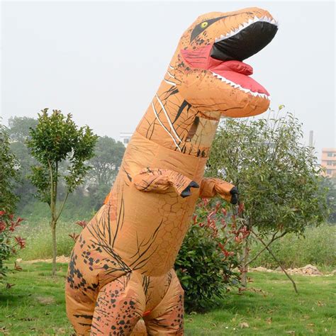 Adult T Rex Inflatable Costume Jurassic World Park Blowup Dinosaur Trex